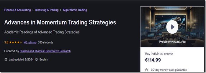 Read more about the article Advances in Momentum Trading Strategies