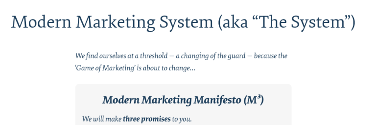 André Chaperon – Modern Marketing System