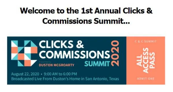 Duston Mc Groarty – Clicks & Commissions Summit 2020