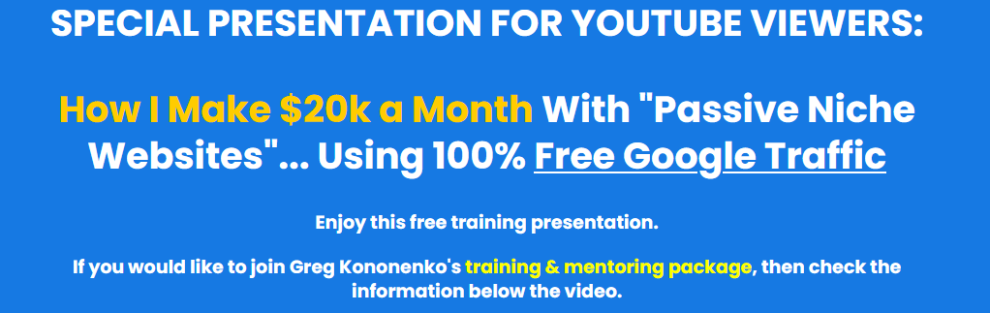 Read more about the article Greg Kononenko’s – Caffeinated Niche Profits ( How I Make $20k a Month With “Passive Niche Websites”..Using 100% Free Google Traffic) Download Download