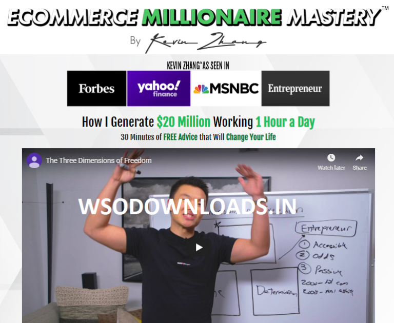 Kevin Zhang – Ecommerce Millionaire Mastery UP1