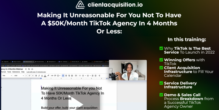 Serge Gatari – $50K/Month TikTok Agency Webinar