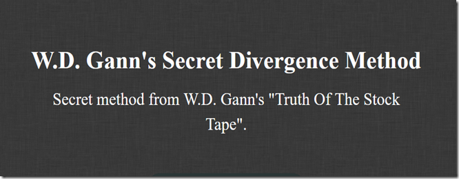 W.D. Ganns Secret Divergence Method