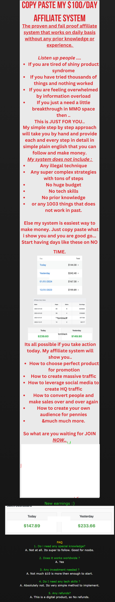 NEW 2024 Copy Paste my $100/Day Affiliate System and Make Sales Daily Download