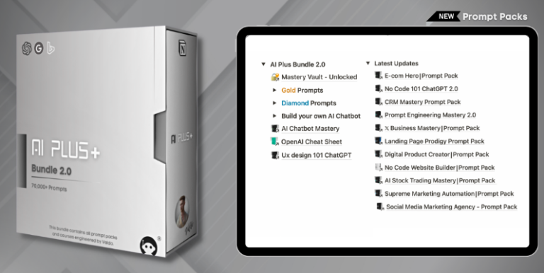 Read more about the article All in One – AI Plus Bundle 2.0 – The Best Prompt Bundle On The Planet